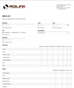 Agilink implementa formulário para indicação das condições da carga a ser coletada