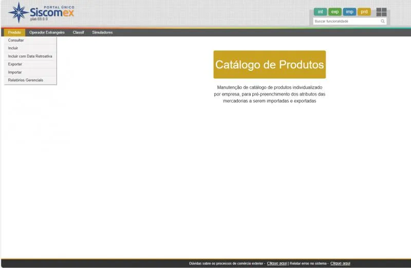 Catálogo de produtos duimp